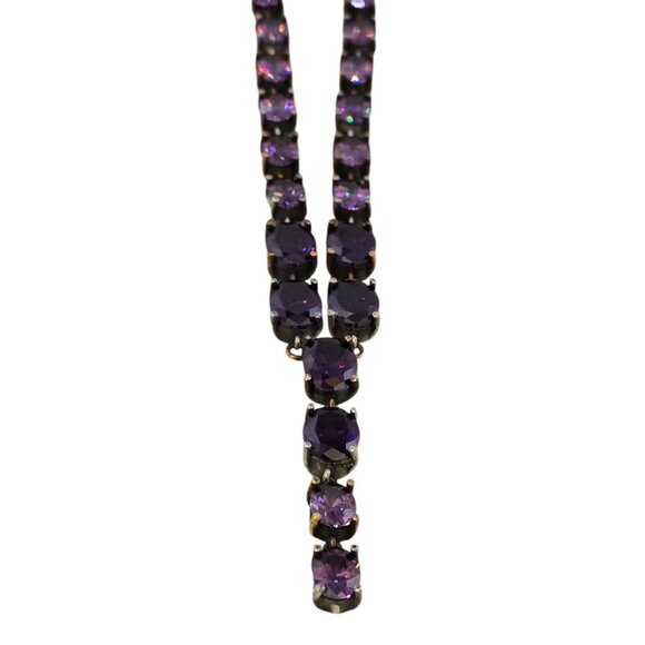 925 Sterling And Amethyst Y Necklace (A7714) - Picture 3 of 6